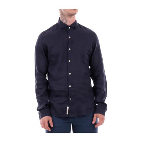 YESZEE Camicia in lino Camicia Uomo alla francese in lino Blu P24-YESZEEC505UP00-0710-M - Francavilla Moda